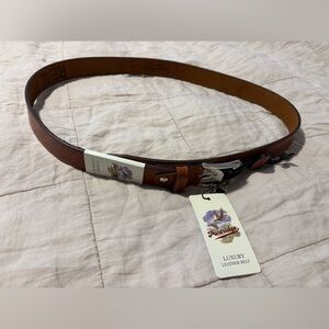 Partridge Brown Buffalo Leather Belt